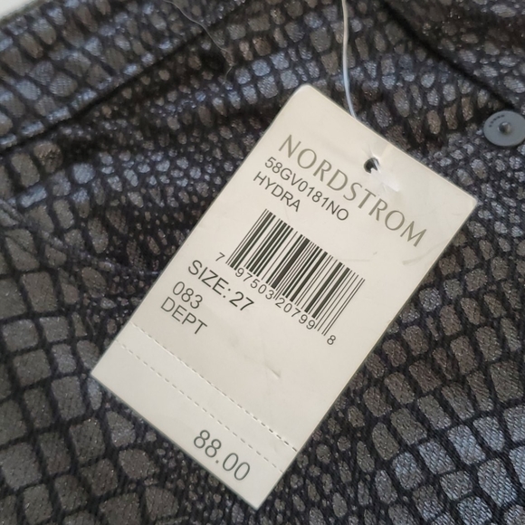 BLANKNYC denim metallic snake print raw hem mini skirt - Picture 9 of 10